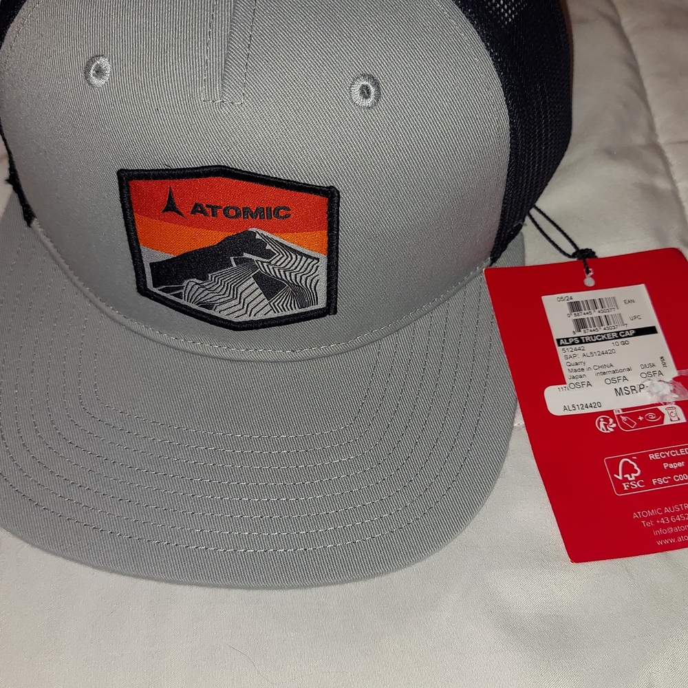 Atomic Gray and Black Trucker Hat